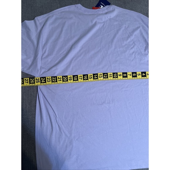 Champion Script Logo T Shirt Men's XXL  Light Purple Short Sleeve Activewear NWT - Picture 9 of 11